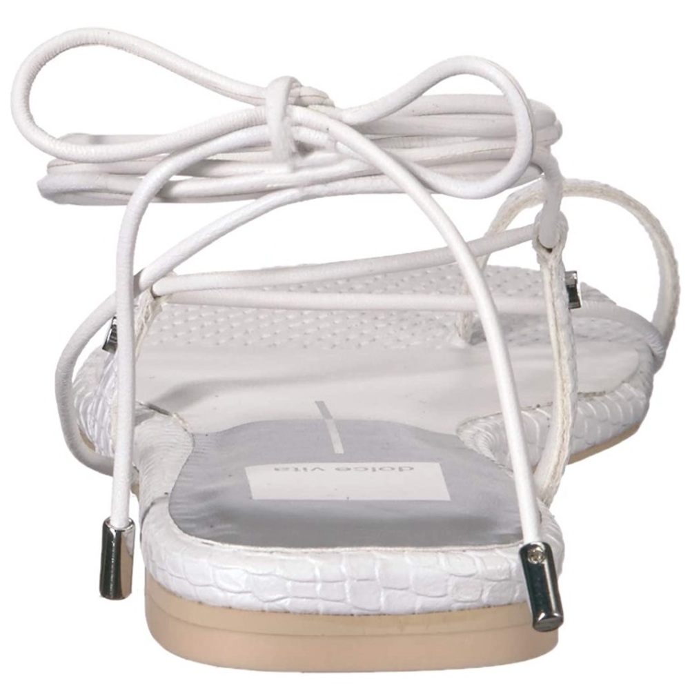 NWT White Leather Dolce Vita Dash Sandal - Picture 4 of 8